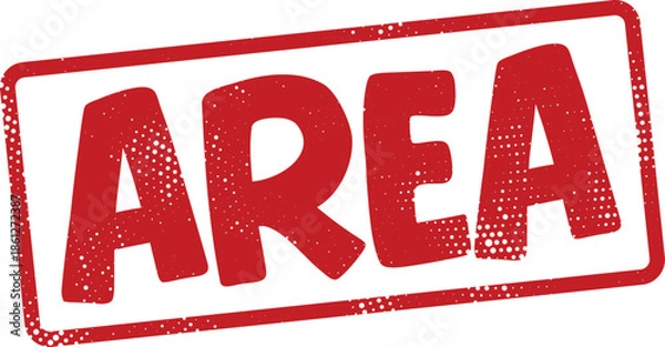 Fototapeta Red grunge area stamp with white spots