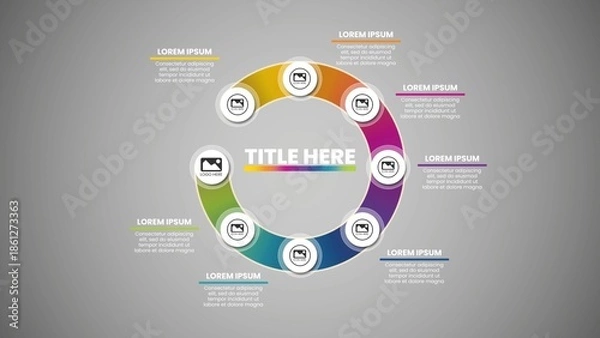Obraz Gradient Round Wave Data Visualiser Graph