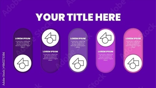 Obraz Royal Purple Infographic Data Visualiser