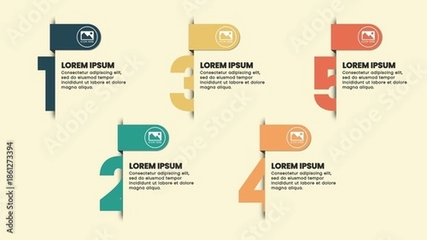 Obraz Futuristic Clean Infographic Data Visualiser