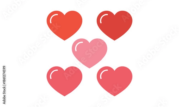 Obraz Romantic Floating Heart Shapes Background