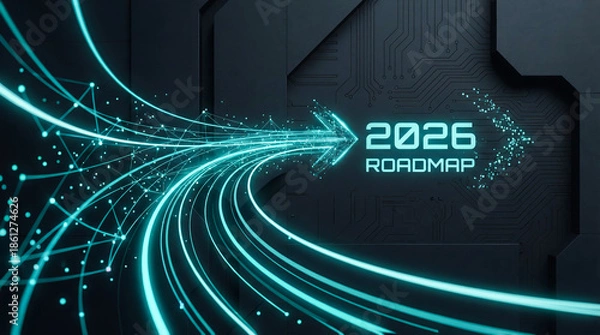 Obraz Advanced Technology Roadmap 2026 with Cyber Data Streams