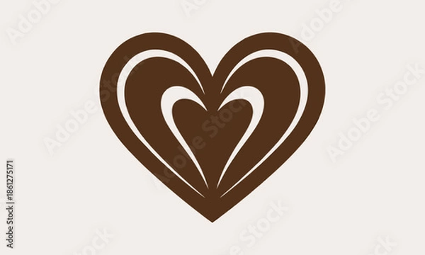 Obraz Elegant Brown Heart Shape