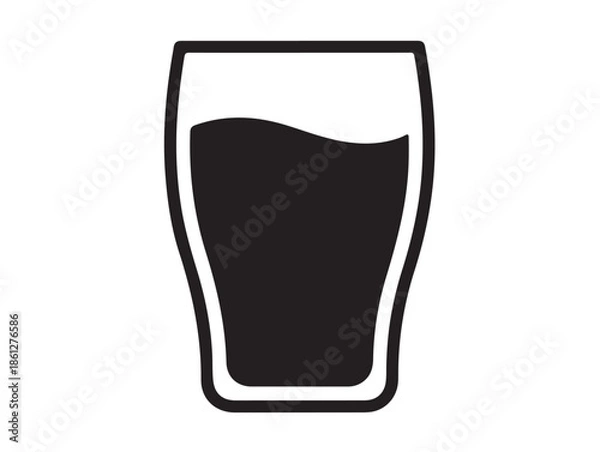 Obraz Nectar icon in silhouette wgite background