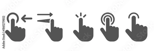 Fototapeta hands cursor set 