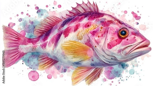 Obraz tropical fish on a blue background