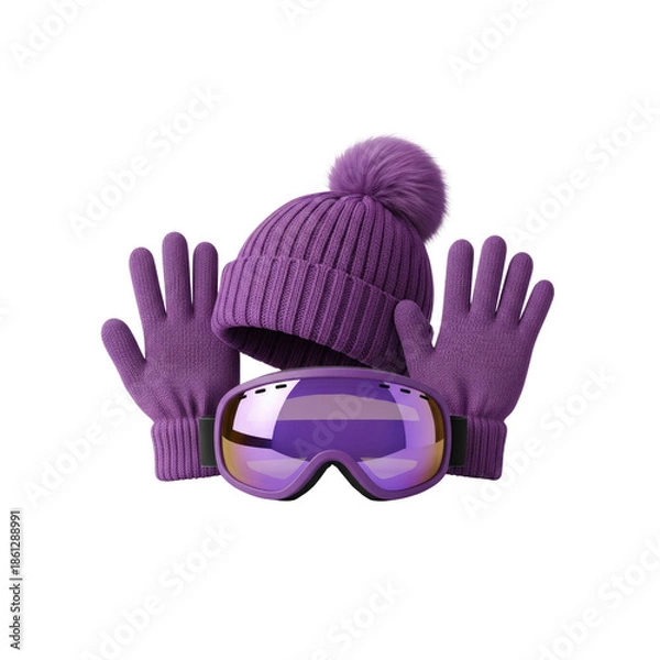 Obraz Purple ski set