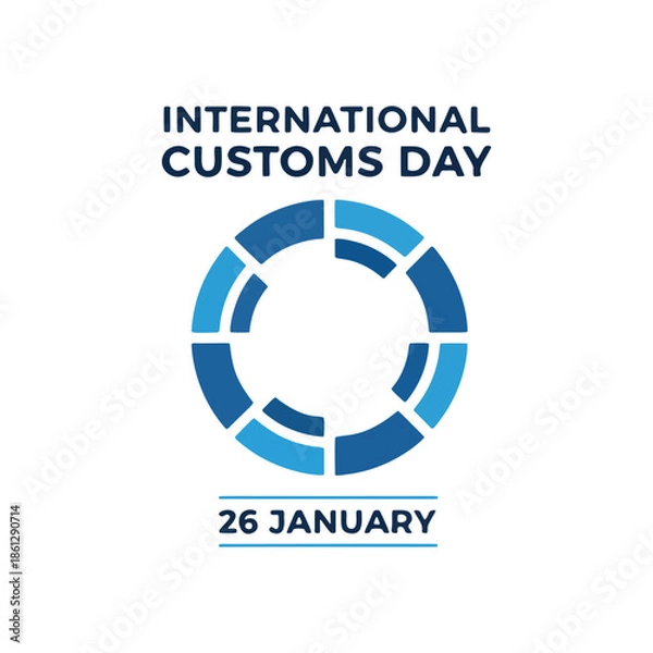 Obraz International Customs Day Circular Data Icon