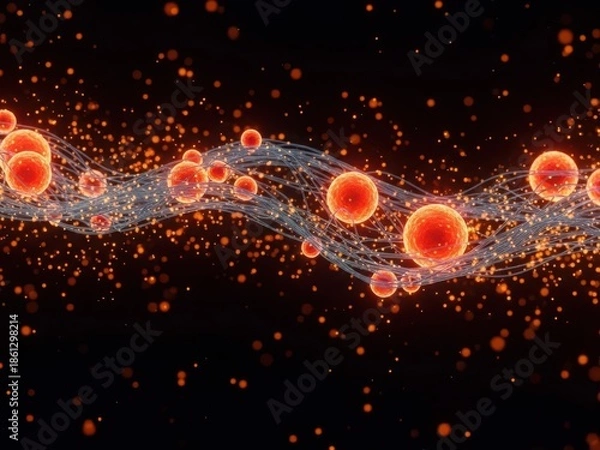 Fototapeta Vibrant cellular network