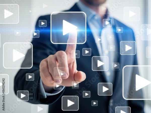 Fototapeta Selecting a video option