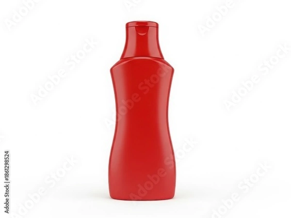 Fototapeta Red plastic bottle with cap