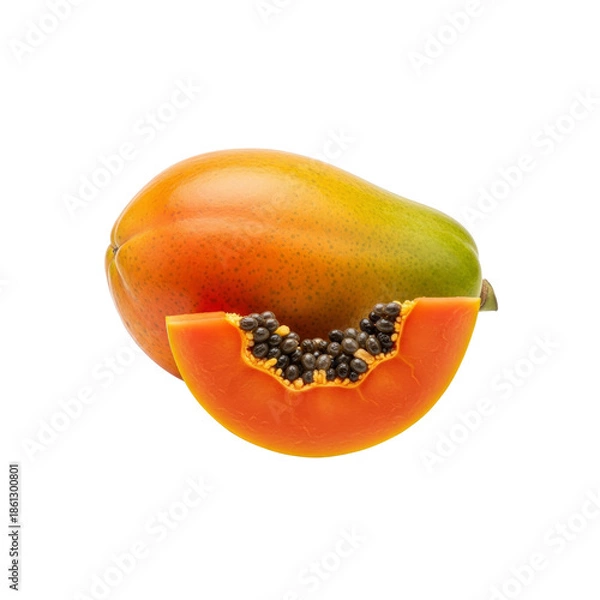 Obraz Fresh papaya fruit and slice