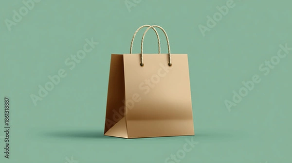 Obraz Shopping Bag Vector with Editable Text