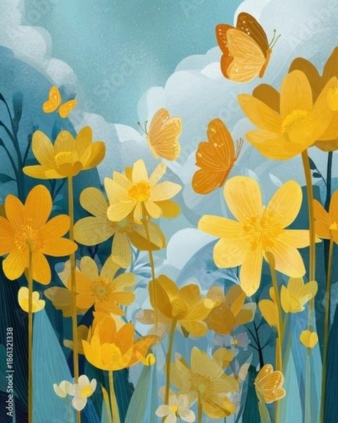 Obraz Vasant Panchami Spring Greeting Card