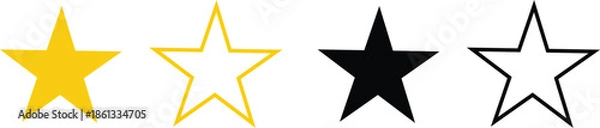 Obraz Star icons set