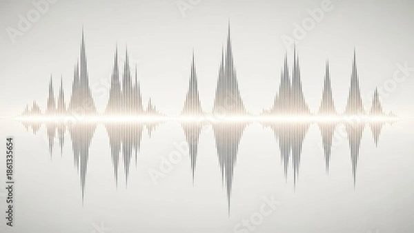 Obraz Abstract audio waveform illustration against a white backdrop