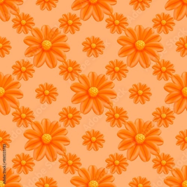 Fototapeta seamless floral pattern
