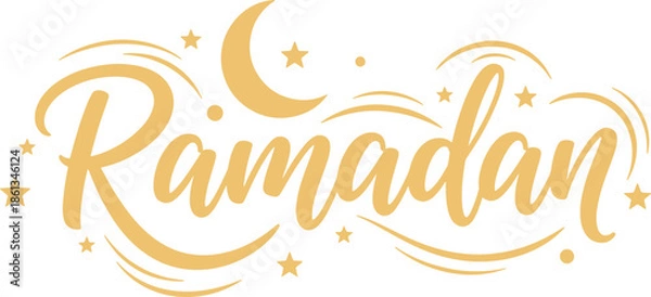 Obraz Elegant Ramadan Calligraphy Vector Lettering
