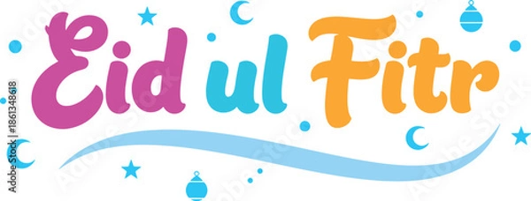 Obraz Eid Mubarak Calligraphy Vector Lettering