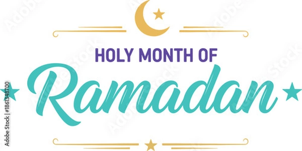 Obraz Elegant Ramadan Calligraphy Vector Lettering