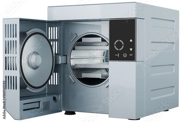 Obraz Cylindrical Chamber Autoclave, transparent background