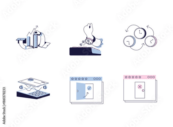 Obraz Modern Digital Interface and Technology Icons