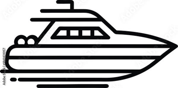 Fototapeta speedboat vector art
