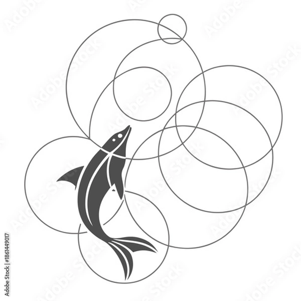 Obraz Minimal Digital Intuition Inspired Abstract Technology Icon