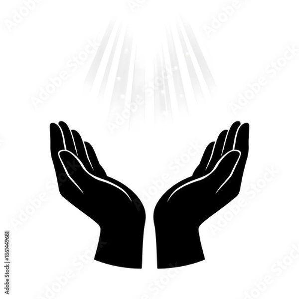 Obraz Hands reaching for light