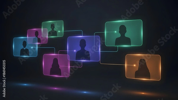 Obraz glowing neon light. GENERATIVE AI