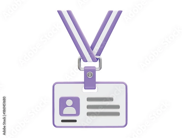 Obraz Student Id Card icon 3d render illustration 