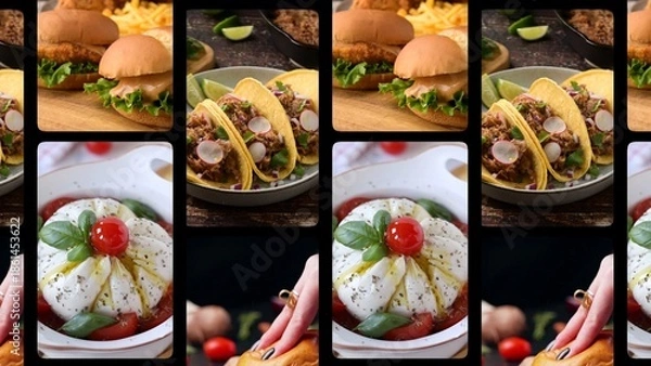 Obraz Modern Grid Layout Clean Multi Panel Slideshow