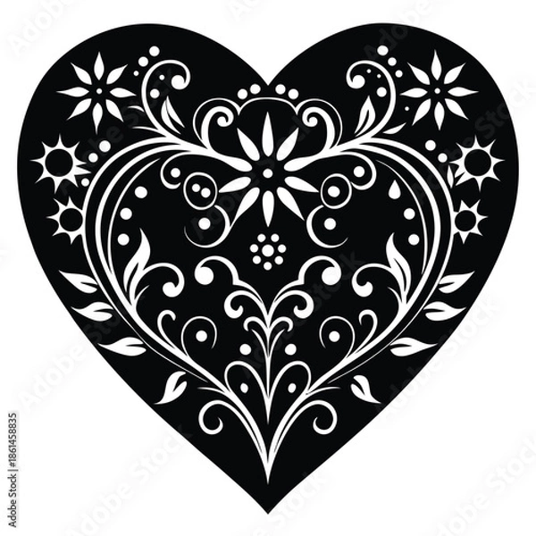 Obraz valentine flow vector on white background