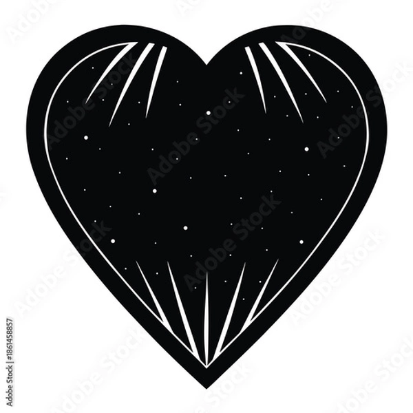 Obraz valentine mood line vector on white background