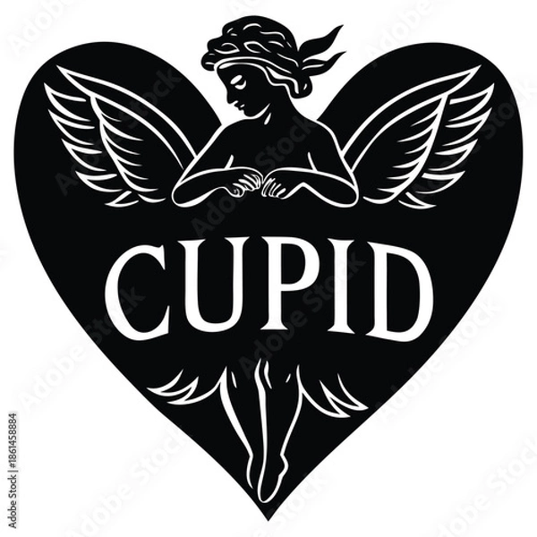 Obraz cupid romance vector on white background