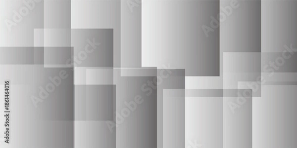 Obraz  abstract white geometric background with soft square patterns creating a clean modern design