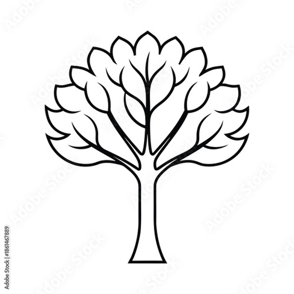 Obraz elegant tree line art