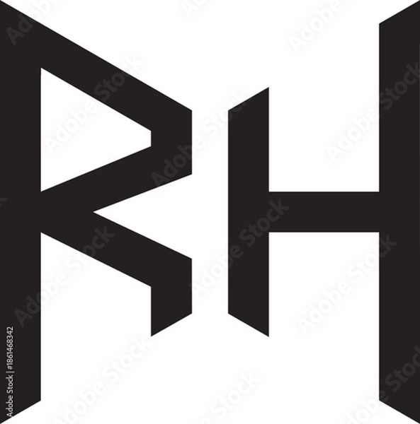 Fototapeta RH logo design.eps