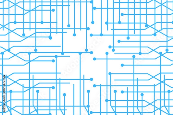 Obraz Blue Circuit Board Technology Background