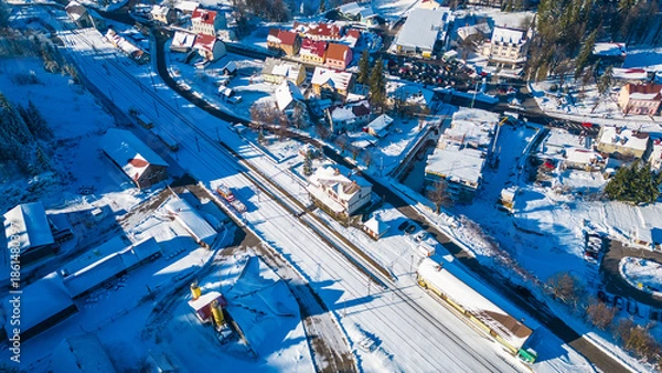 Obraz Delnice Winter Aerial