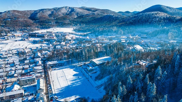 Obraz Winter Town Delnice Mountain Valley