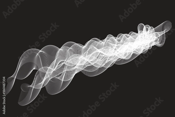 Fototapeta smoke  effect on black background.