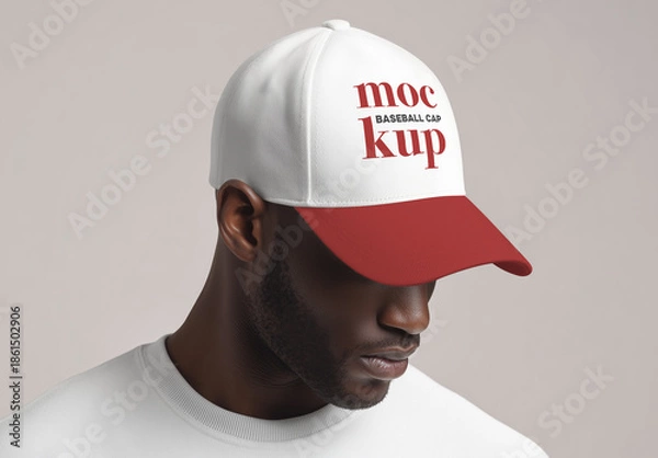 Obraz Mockup for a baseball cap logo design