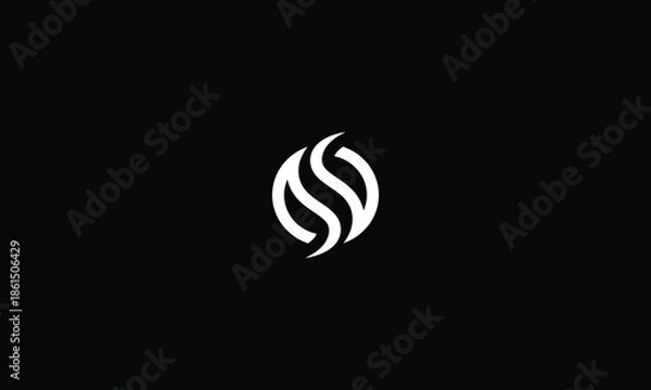 Obraz SN Logo SNLogo SN Monogram SN Circle Logo