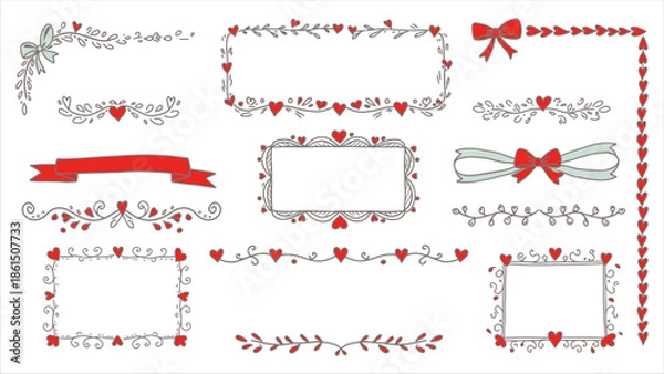 Obraz set of vector frames