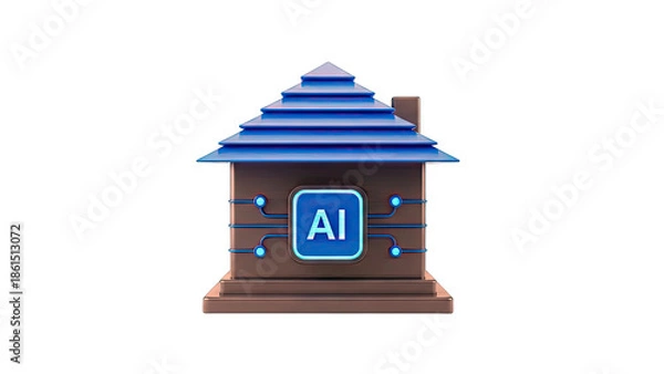 Obraz AI Smart Home Icon