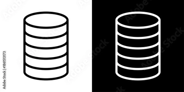 Obraz Database icon representing structured data storage, information management, cloud databases, system organization, and digital infrastructure.