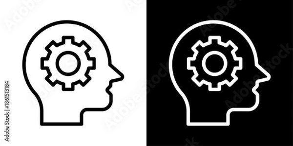 Obraz Deep learning icon representing neural networks, artificial intelligence, advanced algorithms, data processing, and smart automation.