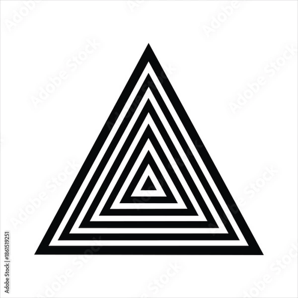 Fototapeta Abstract Layered Triangle Optical Illusion