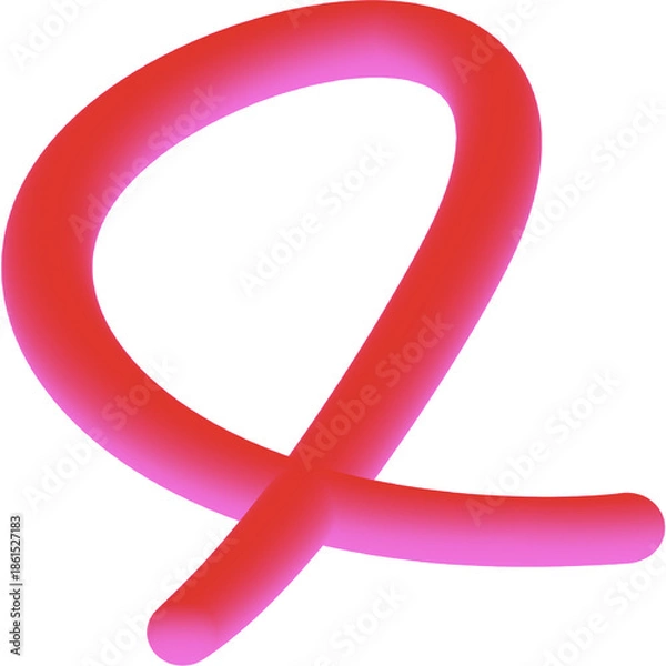 Fototapeta 3d red Circle